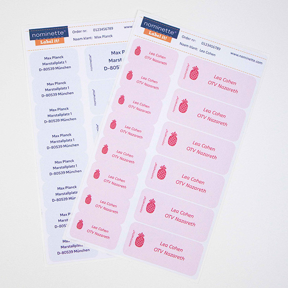 Klistremerker med navn